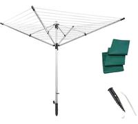Leifheit Tendedero Giratorio, Aluminio, Plata, 60 m Quickstart