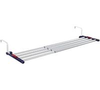 Leifheit Tendedero colgante Quartett Duo 42, tendedero extensible de aluminio, tendedero de ropa apto para uso en interiores y exteriores, Negro, Acero inoxidable, 4.2 m
