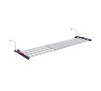 Leifheit Tendedero colgante Quartett Duo 42, tendedero extensible de aluminio, tendedero de ropa apto para uso en interiores y exteriores, Negro, Acero inoxidable, 4.2 m