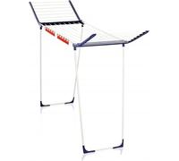 Leifheit Tendedero con alas Pegasus 180 Solid Maxx, tendedero de ropa plegable con altura XXL, tendedero exterior e interior para prendas largas, azul