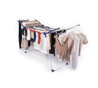 Leifheit Tendedero con Alas Pegasus 200 Solid Comfort, Tendedero de Ropa Plegable con Múltiples Accesorios, Exterior e Interior