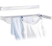 Leifheit Tendedero de pared Telegant 72 Protect, compacto tendal exterior e interior, tenderete extensible con 8 varillas y 7.20 metros de longitud