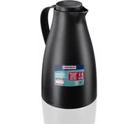 Leifheit Termo Harmonic 1,0 L negro, termo grande con tecla de aroma para aprox. 8 tazas, termo portátil con aislamiento de doble pared, para servir con una mano