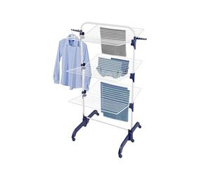 Leifheit Tower Dryer Comfort 420, tendedero, tendedero, espacio de secado de 42 m, marco de acero resistente, incluye clips para calcetines y perchas, abierto 167 x 66 x 87 cm de alto; cerrado 95 x 66
