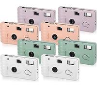 LEIFIDE 8 cámaras desechables a granel para bodas, de un solo uso, cámara de 35 mm con película de color flash para fotografía, aniversario, viajes, campamento, suministros de fiesta (color bonito)
