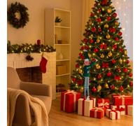 LEIGHT Elfo de vinilo suave con sombrero y etiqueta, el elfo plegable más pequeño del mundo, 40 cm, accesorio navideño para niños y niñas, colores rojo, verde y rosa (verde)