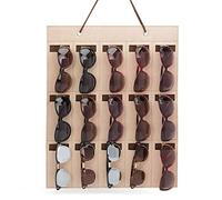 Leikance Organizador de almacenamiento de gafas de sol de fieltro colgante organizador montado en la pared 15 ranuras soporte 40 x 50 cm