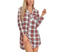 Leikar Camisón de maternidad para mujer, pijama de lactancia de manga larga, S