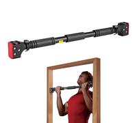 leikefitness Barra de dominadas para marco de puerta, barra de dominadas para entrenamiento de la parte superior del cuerpo, barras de dominadas ajustables y portátiles sin tornillo, mecanismo de