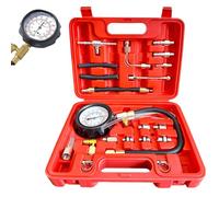 Leikurvo 0-140PSI/10 Bar Comprobador de presión de combustible, manómetro de combustible, kit de prueba de presión de combustible y bomba de gasolina, medidor de presión de combustible, herramienta de