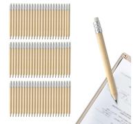 Leikurvo 120 lápices HB: 100 x 7,2 mm, mini lápices con goma de borrar de madera, juego de lápices de golf HB de madera natural, semilápices de grafito para estudiantes, escuela, hogar