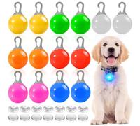 Leikurvo 14 colgantes luminosos para perros, luz intermitente LED, collar para perros, gatos, mascotas, collar luminoso con 3 modos de parpadeo, luz de seguridad, llavero para mochila escolar, niños