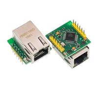 Leikurvo 2 Piezas USR-ES1 W5500 módulo de Red Ethernet SPI a LAN TCP IP STM32 Interfaz, convertidor Ethernet TCP/IP Mod Compatible WIZ820Io Interfaz 3.3V 5V