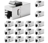 Leikurvo Acoplamiento RJ45 CAT6 Keystone Módulo 15 Unidades, 10 Gbit/s, módulo acoplador de red, conector blindado Keystone Jack, RJ45 hembra red para extensión Ethernet Cable de red