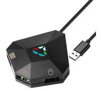 Leikurvo Adaptador de ratón para Teclado - Compatible con PS4/Xbox/Switch - Teclado Gaming Mouse Convertidor para Xbox One/360, PS3/PS4, Switch - Compatible con Type-C & Micro-USB