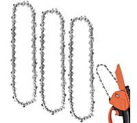 Leikurvo Cadena de sierra Oregon, 3 unidades, 25 cm, 3/8 LP, 40 eslabones de 1,1 mm, retroceso bajo, compatible con Einhell-GE-LC 18/25 Li