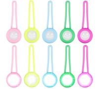 Leikurvo Colgante luminoso para perros, luz intermitente LED, 10 unidades de silicona para perros, gatos, mascotas, collar luminoso con 2 modos de parpadeo, luz de seguridad clip para mochilas, niños