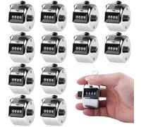 Leikurvo Contador manual de 12 piezas: contador de metal, contador de 4 dígitos para contador de personas, contador de cantidades, contador de vueltas, contador de dedos, contador de golf y contador