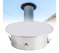 Leikurvo Cubierta de tubo de chimenea, cubierta de tubo de chimenea ø125 mm, tapa de tubo de chimenea, cubierta de tubo de humo, cápsula de tubo de chimenea de acero inoxidable, tapa de alimentación