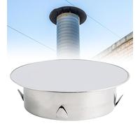 Leikurvo Cubierta de tubo de chimenea, cubierta de tubo de chimenea ø180 mm, tapa de tubo de chimenea, cubierta de tubo de humo, cápsula de tubo de chimenea de acero inoxidable, tapa de alimentación