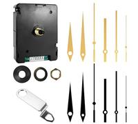 Leikurvo DCF Juego de movimiento inalámbrico, 4 pares de manecillas + movimiento para reloj de pared, 14 mm, silencioso, piezas de repuesto para reloj de pared, mecanismo de cuarzo, mecanismo de radio