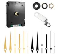 Leikurvo DCF Juego de movimiento inalámbrico, 4 pares de manecillas + movimiento para reloj de pared, 24 mm, silencioso, piezas de repuesto para reloj de pared, mecanismo de cuarzo, mecanismo de radio