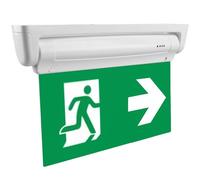 Leikurvo Iluminación LED de emergencia, lámpara de emergencia con batería de emergencia de hasta 3 h, luz de salida de emergencia, señal de salida de emergencia, incluye 4 pictogramas de salida de