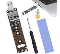 Leikurvo M.2 NVMe - Adaptador USB 3.2 Gen 2, 10 Gbps, para M Key/B+M Key SSD, UASP, 2242/2260/2280, plástico, color negro