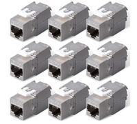 Leikurvo Módulo RJ45 CAT7 Keystone, 9 unidades, 10 Gbps, 1000 MHz, módulo RJ45 hembra para cable CAT7, CAT6, CAT6a, blindado, Keystone