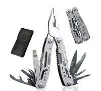 Leikurvo Multitool Regalos para Hombres, Herramienta Multiherramienta de Acero Inoxidable Cuchillo Plegable Multiherramienta Herramienta