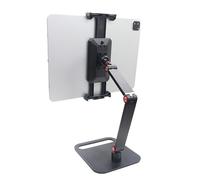 Leikurvo Soporte para tablet para pantallas de 6 a 17,3 pulgadas, soporte de mesa ajustable en 360°, altura ajustable, soporte portátil para tabletas y teléfonos móviles, giratorio, plegable