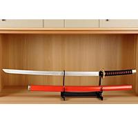 Leilin Soporte para espadas, soporte para espadas, soporte acrílico de dos capas de espada samurái, soporte para Katana, hoja acrílica de 6 mm (negro)