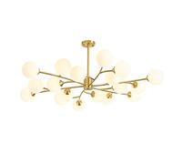 LEILIUDD Lámpara, candelabro de ramas creativas simples, G9 Nordic toda la luz de techo molecular de cobre, sala de estar, dormitorio, comedor, luces colgantes, iluminación de techo/cobre y cubierta