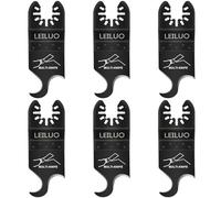 LEILUO 4 piezas de hoja de gancho multiherramienta para alfombras, tejas de techo, materiales blandos, accesorio universal para herramienta oscilante con bolsa de almacenamiento, compatible con DeWalt