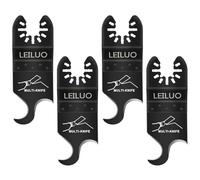 LEILUO 4 piezas de hoja de gancho multiherramienta para alfombras, tejas de techo, materiales blandos, accesorio universal para herramienta oscilante con bolsa de almacenamiento, compatible con DeWalt
