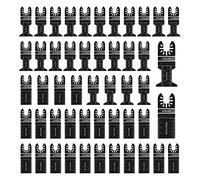 LEILUO 50 Piezas Hojas de Sierra Oscilante Universal Madera Plástico Multi-Herramienta Accesorios Kit Incluye Bolsa de Almacenamiento Adecuada para DeWalt Einhell Worx Makita y Más