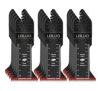 LEILUO Hoja de sierra oscilante de dientes japoneses de 70 mm, juego de 15 cuchillas multiherramienta extralargas, material CRV, herramientas oscilantes de corte rápido y limpio, accesorios
