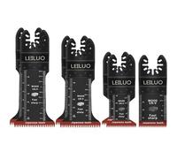 LEILUO Hojas de sierra oscilantes multiherramienta de 7 piezas, dientes | 70 y 55 mm ultra largo para cortes profundos en madera y plástico. Compatible con DeWalt, Makita y más. No Starlock