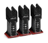 LEILUO Juego de 15 hojas de sierra oscilantes japonesas de 70 mm, cuchillas multiherramienta extralargas CRV para corte de madera, bricolaje, carpintería, herramienta oscilante universal, accesorio