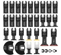LEILUO - Juego de 29 hojas para herramientas multifunción para clavos de madera, hojas de sierra oscilantes universales con bolsa de almacenamiento, compatible con DeWalt, Makita, Dremel y más