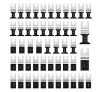 LEILUO - Juego de 50 hojas de sierra oscilante bimetálica para madera, uñas plásticas, empaquetadas en bolsa de almacenamiento, compatible con DeWalt, Silverline, Einhell, Makita, Ryobi, etc