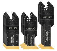 LEILUO Kit de 10 accesorios multiherramienta de titanio para clavos de madera, corte de paneles de yeso, accesorios universales de sierra oscilante con bolsa de almacenamiento compatible con DeWalt