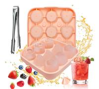 LEIMEND 1Pc Molde Para Hielo de Silicona Cubito de Hielo en Forma de Rosa de Diamante con Clip de Acero Moldes de Silicona Cubiteras para Hielo Reutilizable para Café Cóctel Zumo