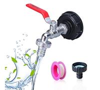 LEIMEND Grifo Deposito 1000 Litros Grifo Jardin 3/4 Adaptador de tanque IBC, Flujo de Agua Ajustable, Se Adapta a la Mayoría de Los Contenedores IBC Estándar