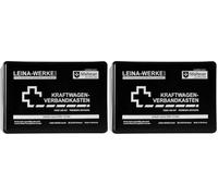 Leina 10002 Vehículo de Motor Kit de Primeros Auxilios estándar, Color Blanco y Negro (Paquete de 2)