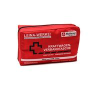 Leina 13164 Kit de Primeros Auxilios Compacto sin Velcro para Vehículo, Rojo/Negro/Blanco