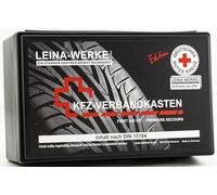 LEINA-WERKE 82363 - Kit de primeros auxilios para coche (FOTODRUCK, DRK (Cruz Roja), color negro, blanco y rojo