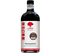 LEINOS 290 Aceite de cera dura, 0,25 l, ébano, revestimiento de resina de cera de aceite muy resistente, ideal para suelos de madera y escaleras muy dañados