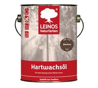 LEINOS 290 Aceite de cera dura de ébano 2,5 l de aceite de cera dura natural para suelos de madera, muebles y madera interior, poro abierto, transpirable, repelente al agua y a la suciedad, para