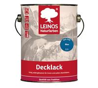 LEINOS Top coat brillante 840 azul 2500 ml barniz impermeable para madera para interior y exterior, alta cobertura, resistente a la intemperie, para madera, metal y gres con efecto de color brillante